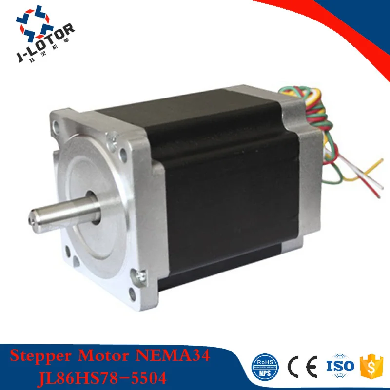 NEMA34 5.5A высокий крутящий момент 4.6N.m 1 8 ° 86 мм * 78 2 фазы 4 провода гибридный шаговый