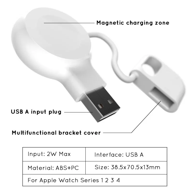 Высококачественное беспроводное зарядное устройство для Apple Watch series 1 2 3 4 магнитное USB беспроводное быстрое зарядное устройство для Apple Watch 4 3 2 1 Зарядка
