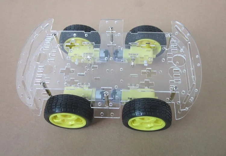 Смарт-автомобиль с 4WD шасси для Raspberry Pi 2 мотивация магнитного мотора также