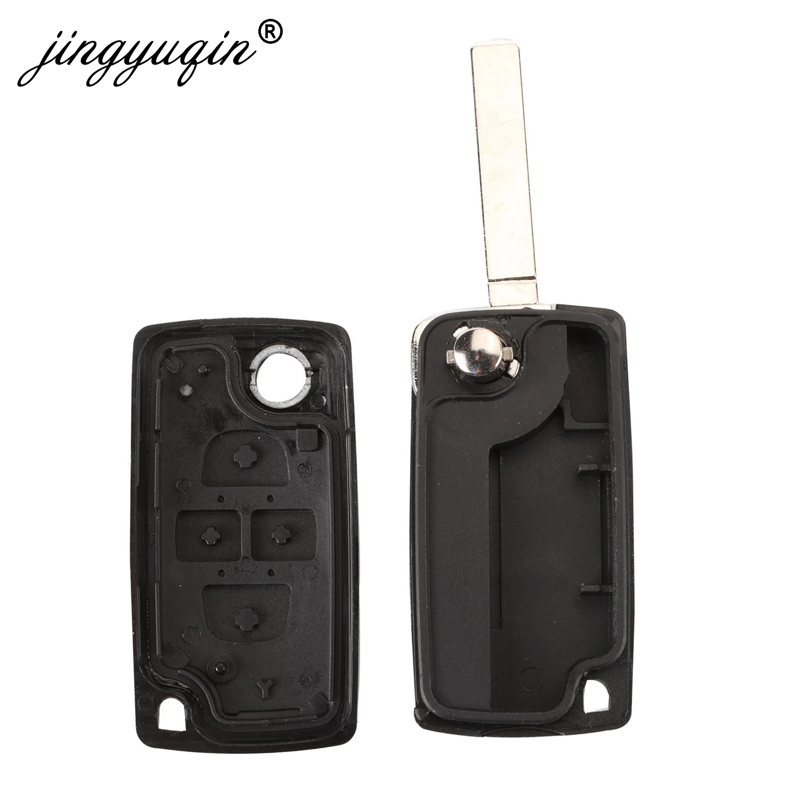 Чехол брелок jingyuqin для Peugeot 1007 Citroen C8 Uncut VA2 Hu82 Blade CE0523 4 кнопки|Ключ от авто| |