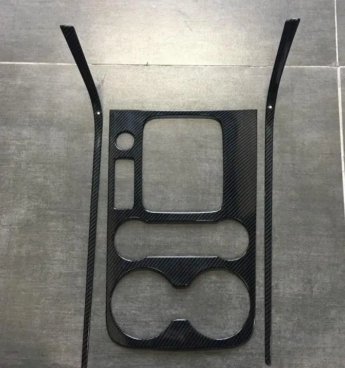 carbon fiber printed Интерьерная формовочная Автомобильная центральная консоль Защитная крышка Держатель Для Напитков наклейка для Фольксваген 2011 Touareg - Название цвета: carbon fiber printed