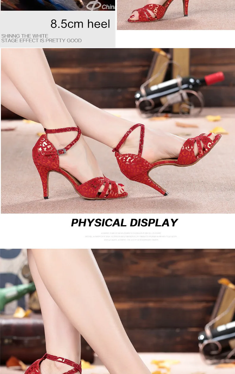 Damen Schuhe женские сандалии для девочек профессиональные купоны для скидки Сальса 6 см/7,5 см/8,5 см бальные туфли для латинских танцев