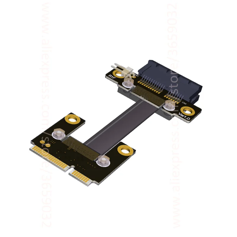 8 Гбит/с Mini PCI e mPCIe WAN WiFi к PCIe x1 E 1x карта адаптера Райзера Gen3.0 ленточный кабель pci для