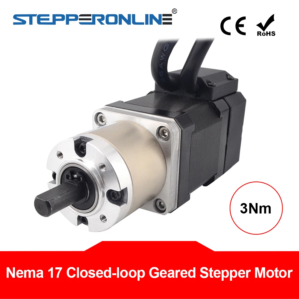 

Nema 17 Closed-loop Geared Stepper Motor L=48mm Gear Ratio 27:1 Encoder 1000CPR 1.68A Nema17 Step Motor