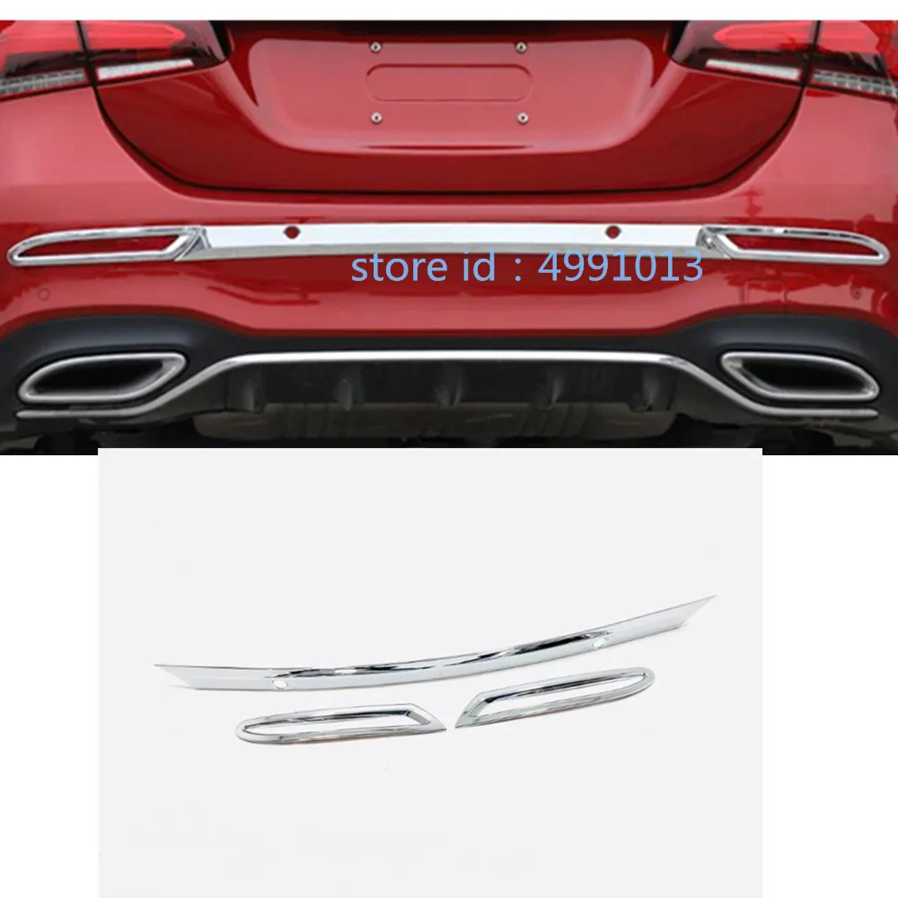 Для Mercedes Benz A Class W177 A180 A200 A250 крышка автомобиля задняя противотуманная фара отделка полосный бампер рамка пластина лампа для багажника отделка