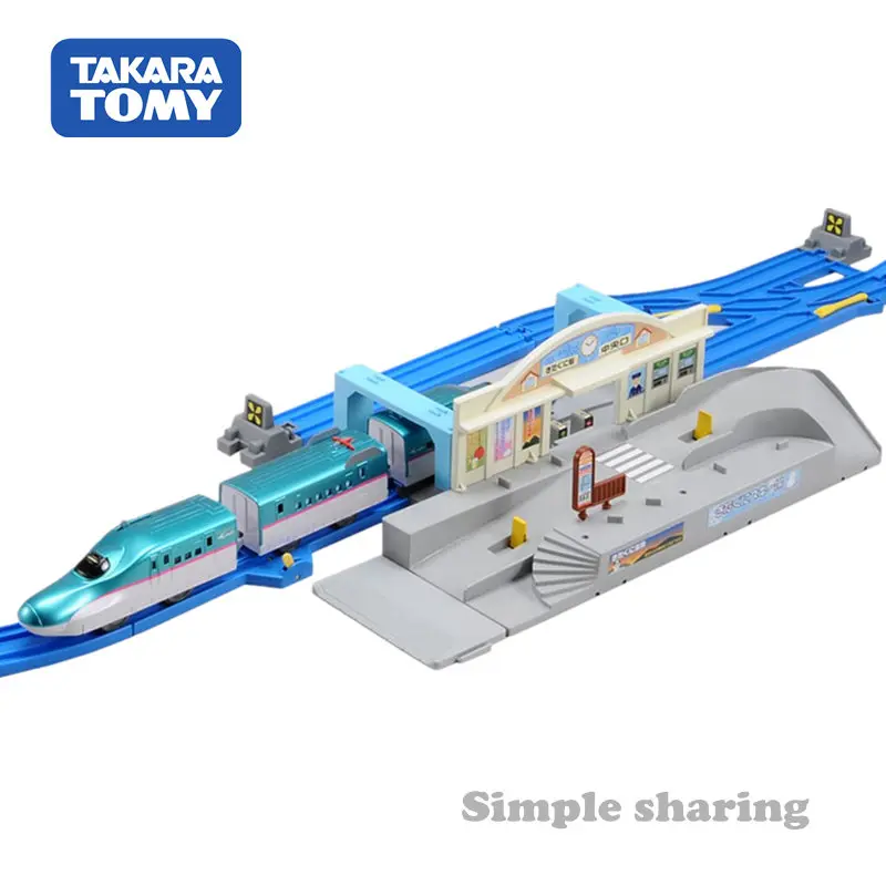 Набор моделей Takara Tomy Tomica Plarail E5 Hayabusa Station литой миниатюрный поезд забавные