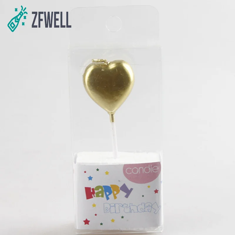 ZFWELL1pcs/lotLove свеча на день рождения фиолетового розового синего золотого