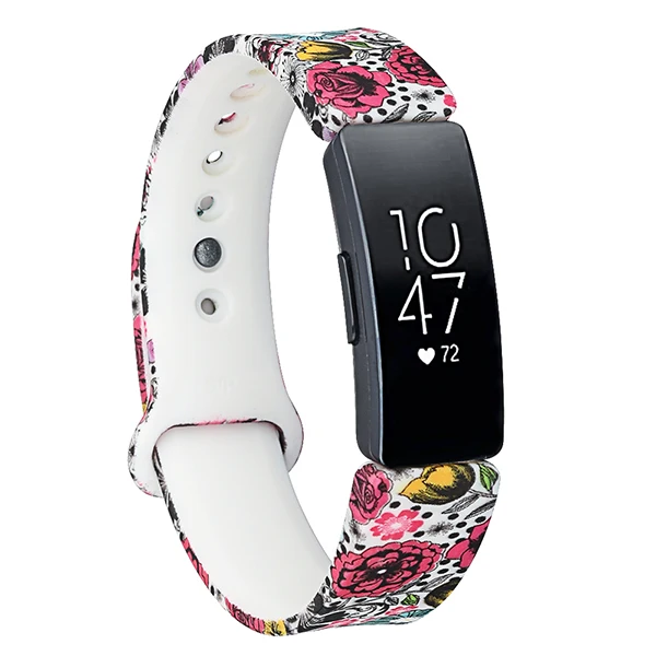 Pattern G Силиконовый ремешок для Fitbit Inspire HR/Inspire Смарт-часы с напечатанным рисунком сменный ремешок для Fitbit Inspire - Цвет: Pattern G