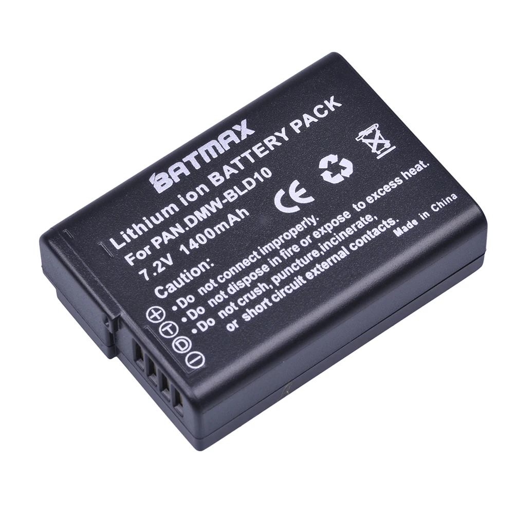Аккумулятор для телефона Batmax 2pc 1400 мАч фотоаппаратов Panasonic DMW BLD10E BLD10 BLD10PP DMC GF2GK GF2 G3