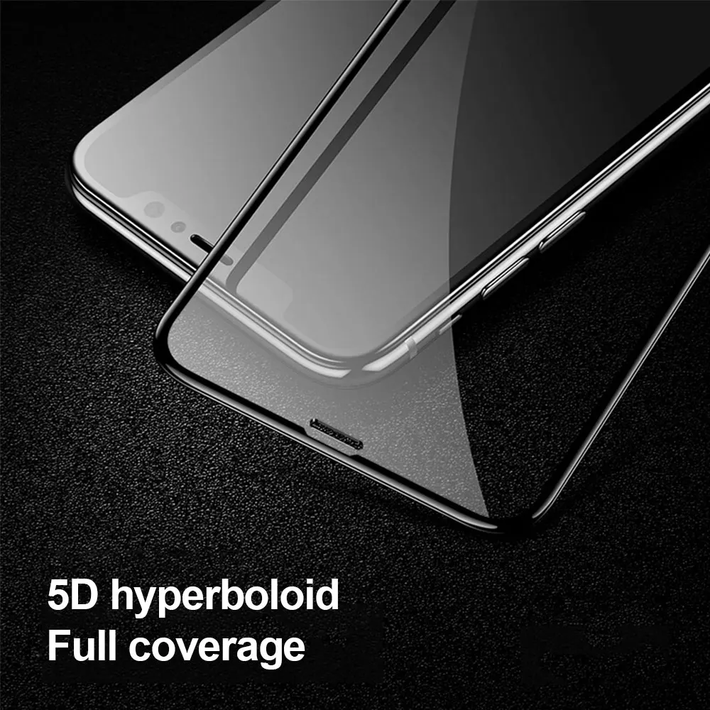 Защитное стекло для iPhone X 10 изогнутое 5D с краями apple iphone 6s 6 7 8 Plus 2 шт.|Защитные