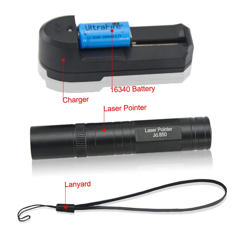 Одноточечный луч CWLASER 850 нм фиолетовый лазер для презентации (черный)|Фонарики и