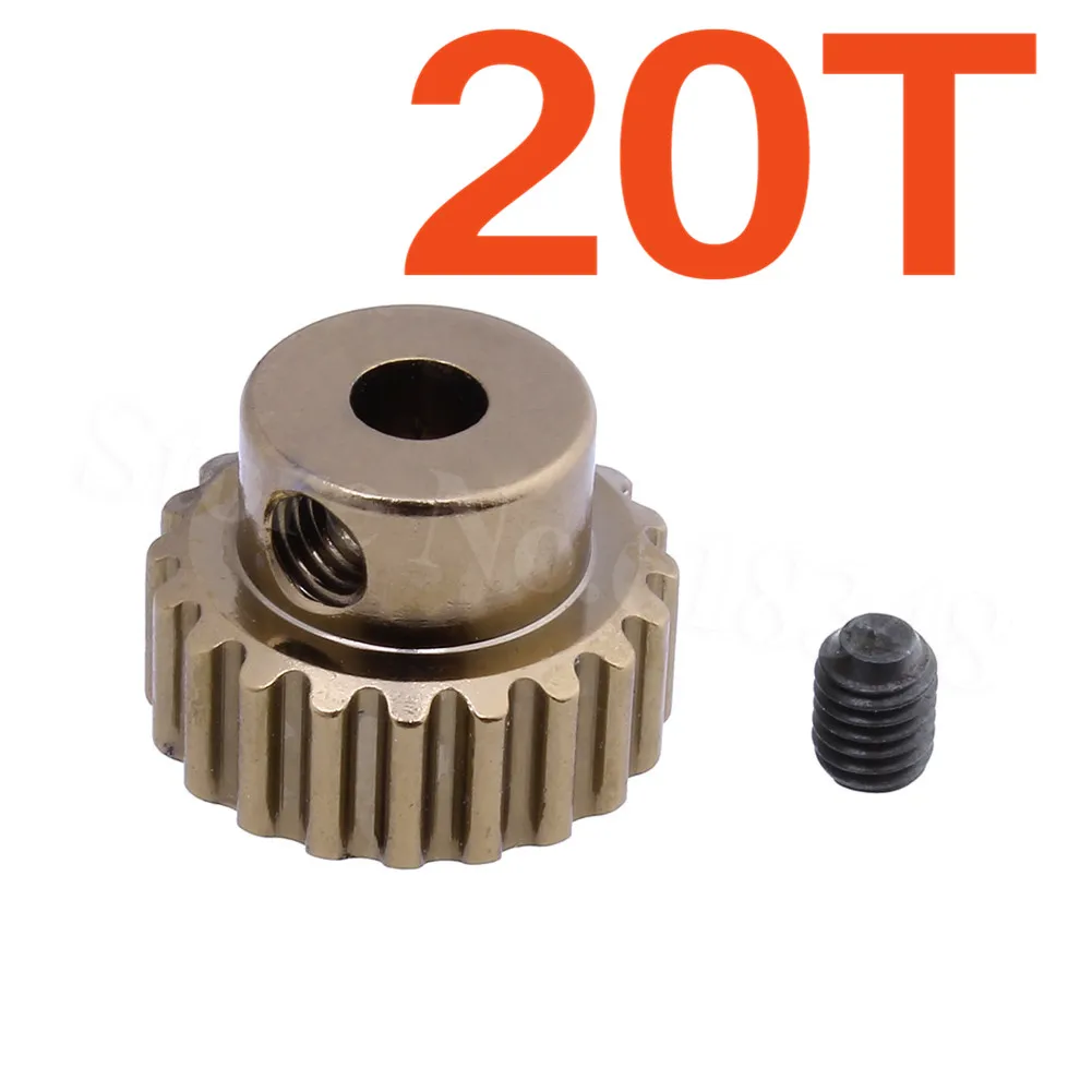 20T Pinion gear Металлическая Цилиндрическая Шестерня 48P 92T 85T 80T моторная Шестерня s 19T 20T 21T 22T 23T 24T 25T 26T для Sakura D3 XI Zero S 1:10 RC Drift автомобиль - Цвет: 20T Pinion gear