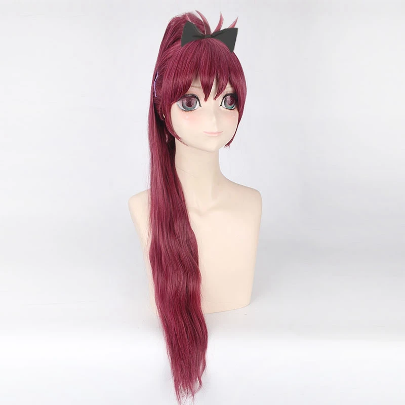 Женский парик для косплея Puella Magi Madoka Magica Sakura Kyouko длинный прямой синтетический с