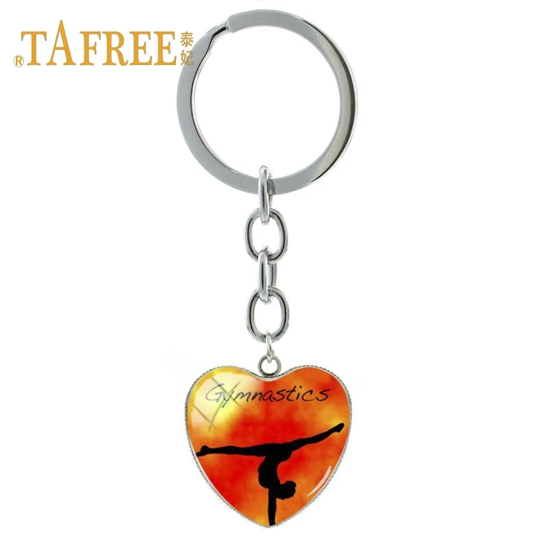 TAFREE love гимнастический кулон в форме сердца брелок для любителей спорта сувениры декоративная подвеска брелок ювелирные изделия GY216 - Цвет: GY218