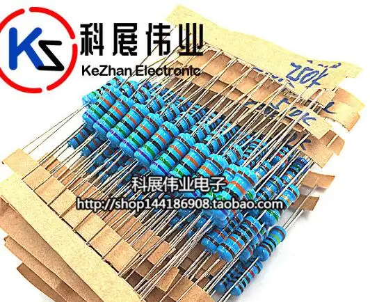 

1packet/lot 1W Metal Film Resistor Package Mixed Resistance 1% Accuracy 10R-1M Maintenance Test Kit
