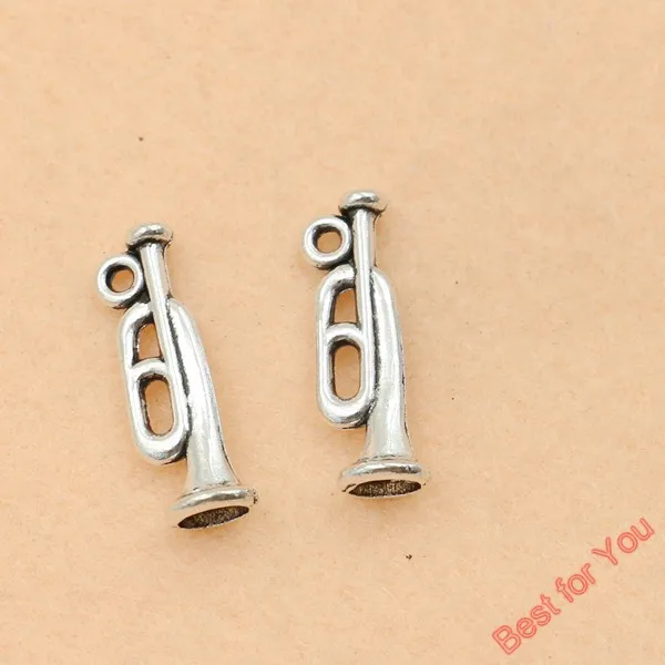 10 шт. посеребренные бусины подвески в античном стиле 22x7 мм|pendants for jewelry making|charm bead