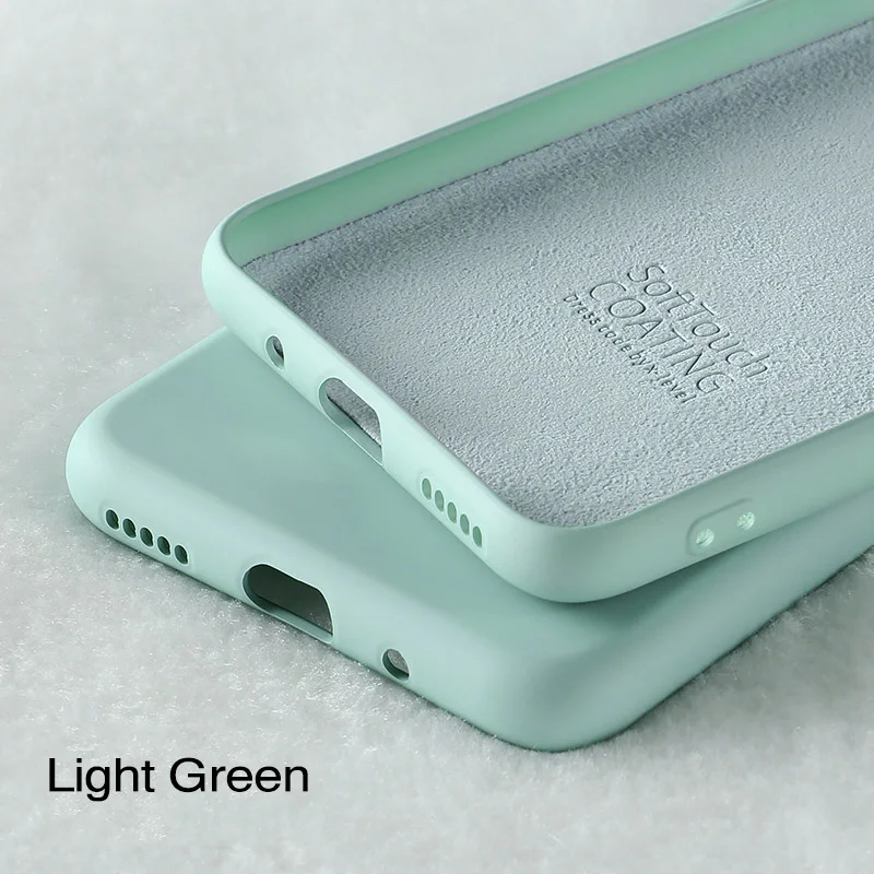 Light Green X-Level для huawei Honor 20 pro Чехол, мягкая Жидкая силиконовая резина, оригинальная задняя крышка для телефона huawei Honor 20 lite чехол - Цвет: Light Green