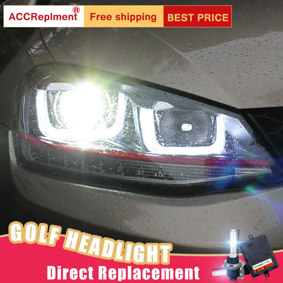 2 шт. светодиодный ные фары для VW Golf 7 2013 2014 Автомобильные ангельские глазки