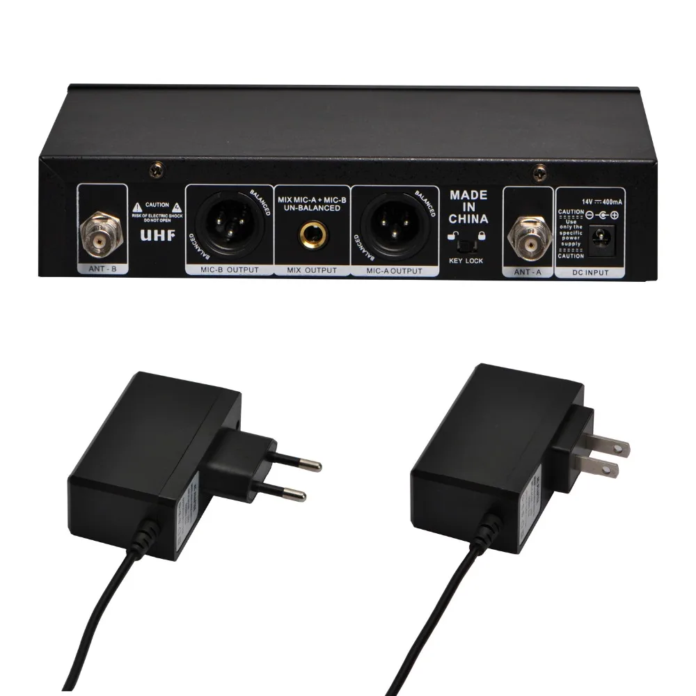 FREEBOSS FB U32 2 полосная микрофонная система 2x99 Регулируемая частота металлический