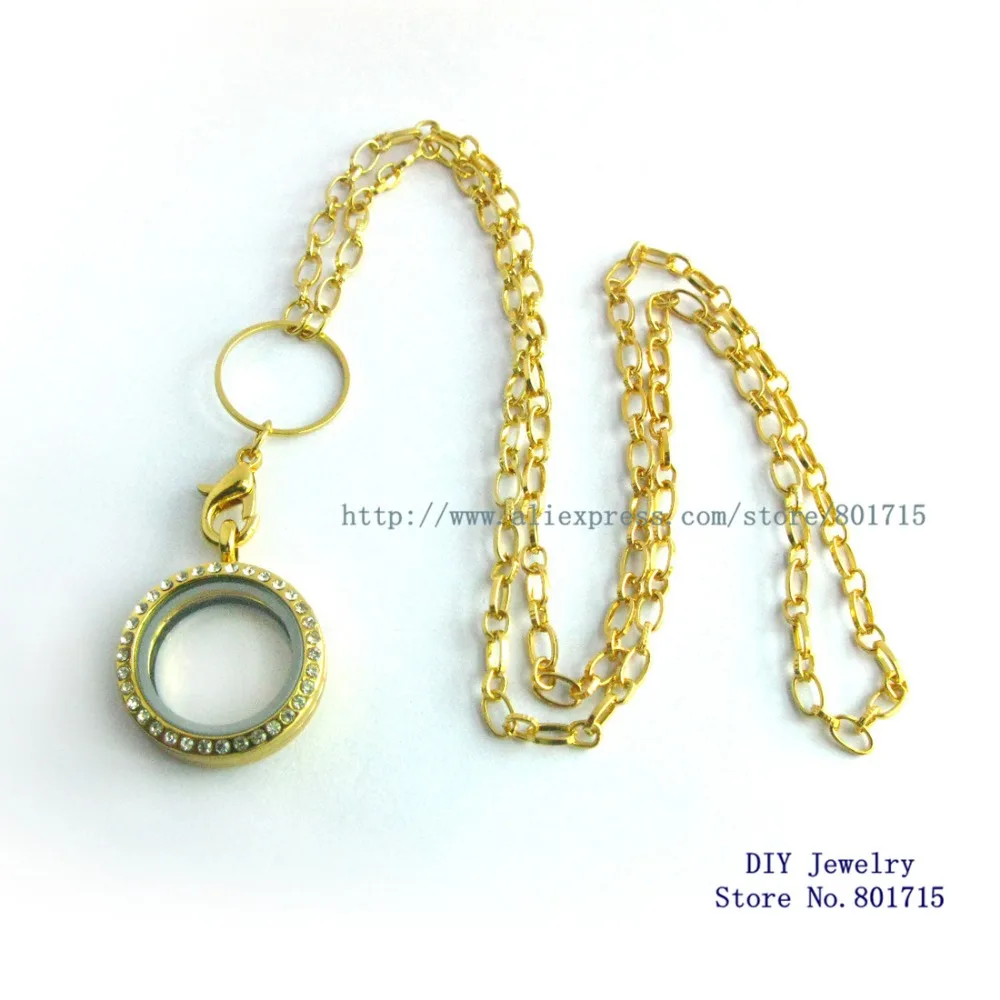 Стеклянный круглый кулон из нержавеющей стали 25 мм около 60 см|steel necklace chain|steelnecklace