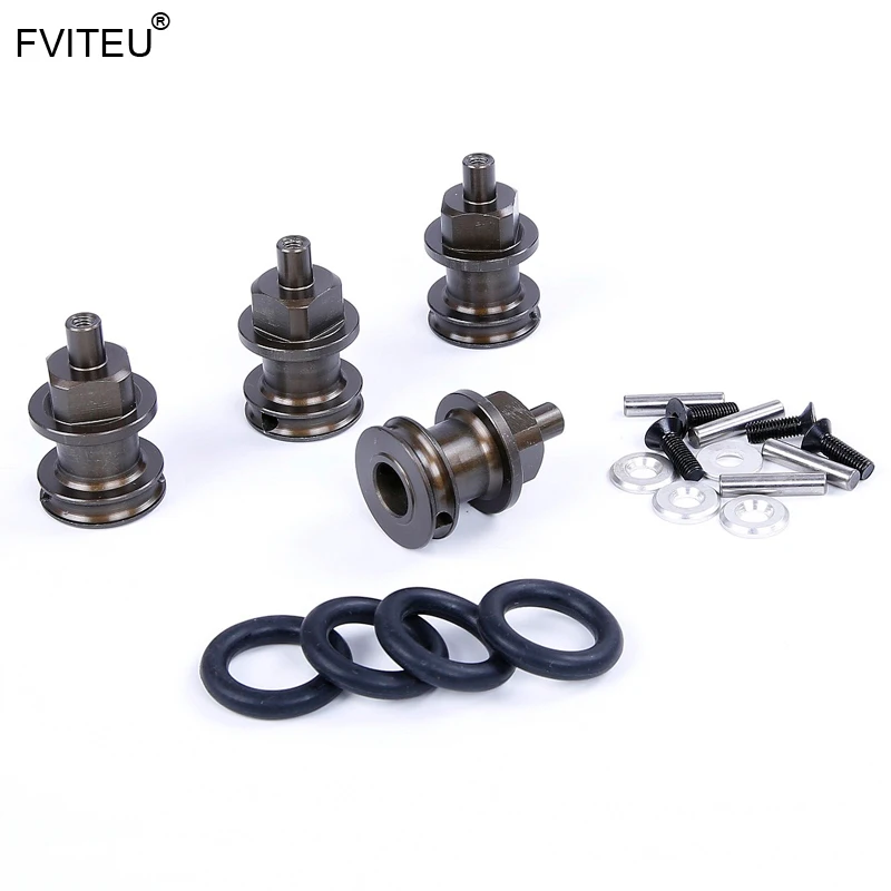 

FVITEU Alloy Upgrade Hex Hub set Modified Bigfoot Tire Coupler (hard oxygen) for Losi 5ive T Rovan LT King Motor X2