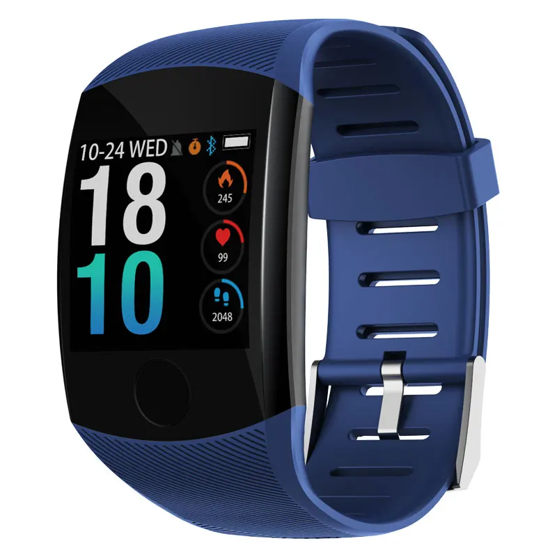 Blue MOKA SmartBand IP67 водонепроницаемый спортивный умный Браслет фитнес-трекер пульсометр Bluetooth для мужчин и женщин - Цвет: Blue