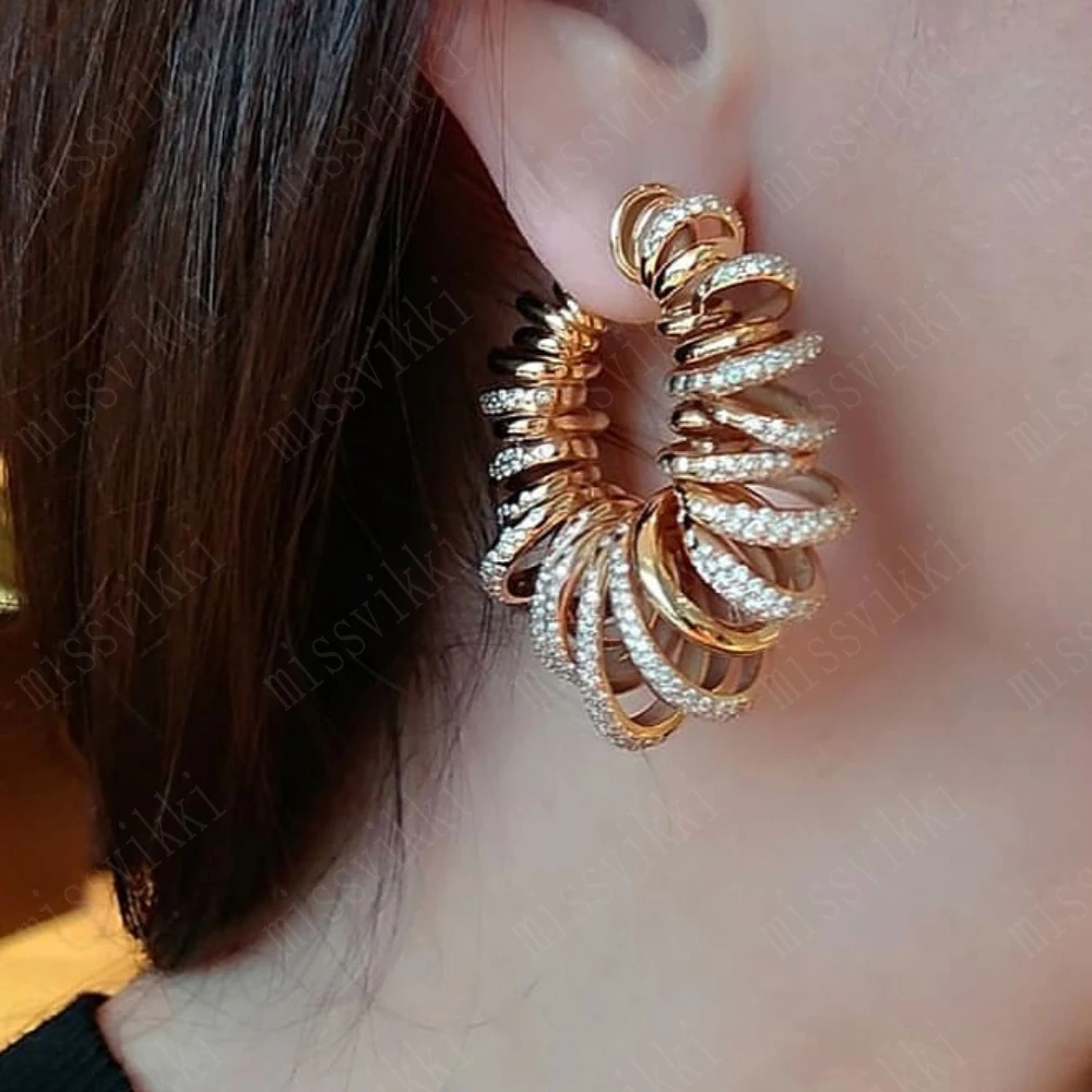 Missvikki новые роскошные уникальные дизайнерские модные круглые серьги-кольца для