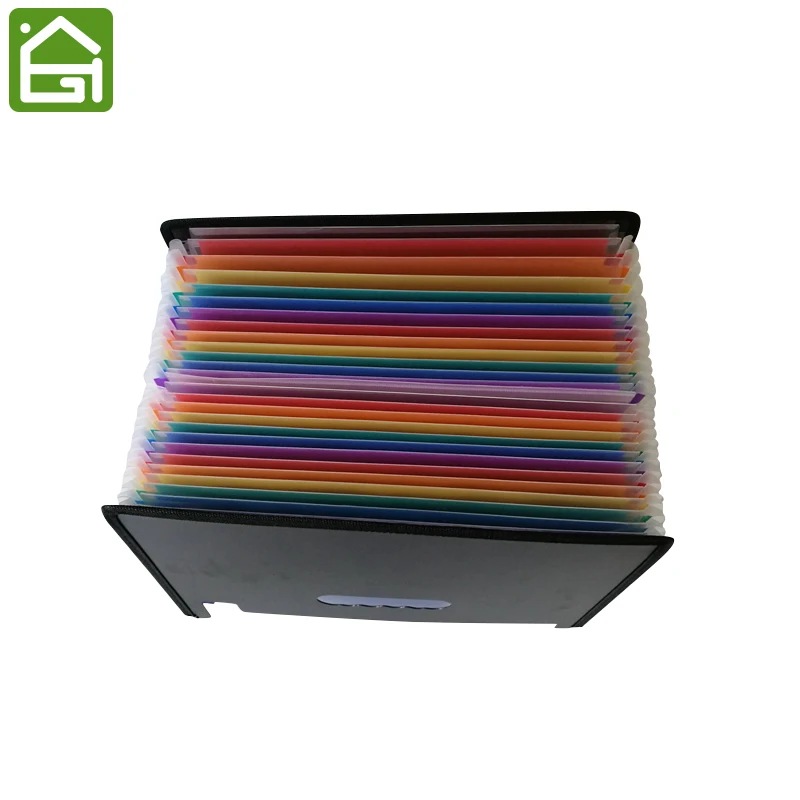 Расширяющаяся папка для файлов с 24 карманами расширяемый пластиковый Радужный