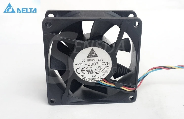 Для delta AUB0712VH 12V 0.56A 7 см 7025 4 провода ШИМ контроль температуры охлаждающий
