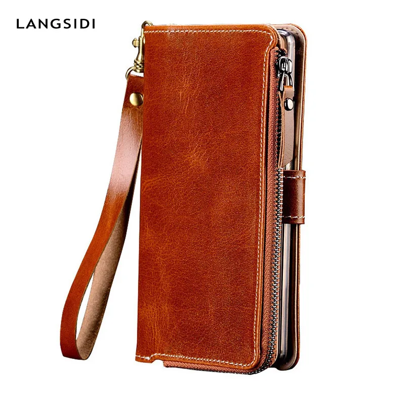 

Genuine Leather Case For Huawei P40 Lite P60 P50 Pro Mate 60 50 40 Wallet Stand Holder Phone Bag for Honor 70 90 Pro X9A Magic 5