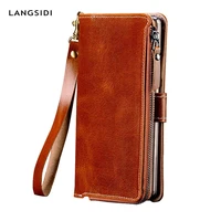 genuine leather case for huawei p40 lite p20 p30 p50 pro mate 40 20 wallet stand holder phone bag for honor 50 10 lite 20 pro 9x