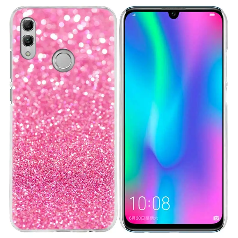 Декоративный блестящий красный чехол для huawei Honor 8X Y9 9 10 Lite Play 8C 8S 8A Pro V20 20i 10i Y6 Y7 Жесткий ПК чехол для телефона