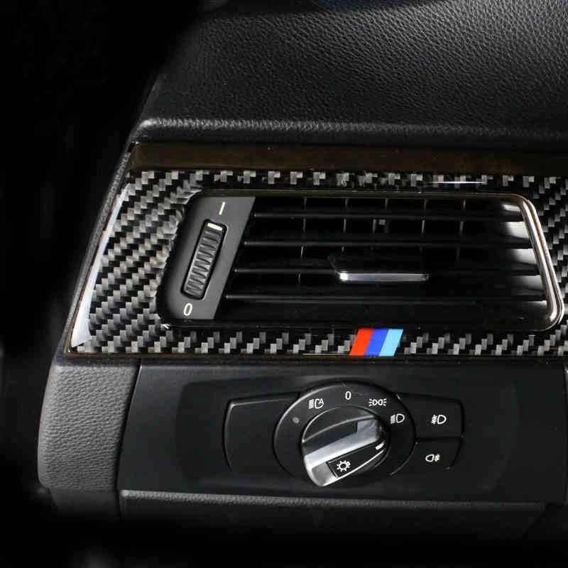 Carbon Fiber Car-styling Dashboard Air Conditioning Vent Cover Sticker Trim For BMW 3 Series E90 E92 F30 2005-2019 Accessories | Автомобили