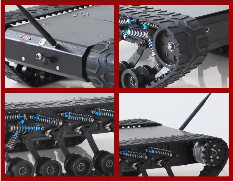 Большая нагрузка RC амортизатор робот гусеничный Танк модель автомобиля шасси с 12