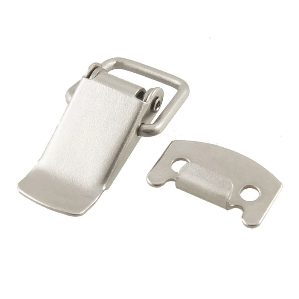 

Hot sale in stock Silver Tone Metal Toggle Draw Latch Straight Loop Catch 1.6"