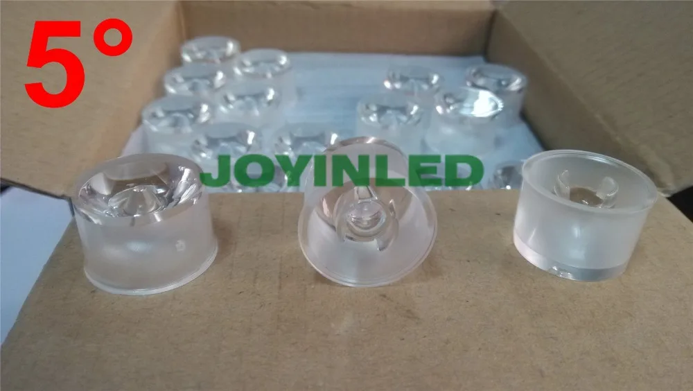 100 шт. водонепроницаемые линзы 20 мм 5 градусов с кронштейном для светодиодного