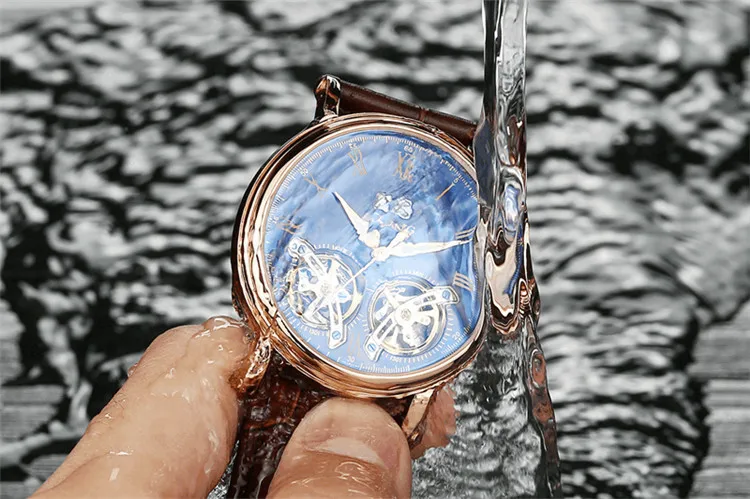 

AILANG New Arrival Double Tourbillons Auotmatic Watches Fashion Business Stylish Men Calendar Dress Wrist watch Roman Reloj W021