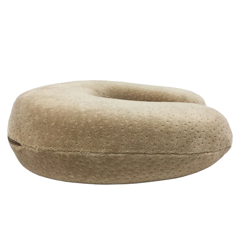 Серебристо серая 100 бархатная u образная Подушка с эффектом памяти/надувная