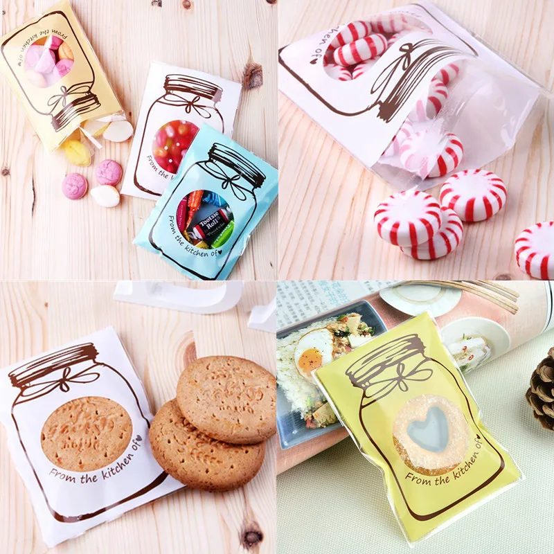 Модные 100 шт./упак. пластиковый целлофановый пакет из полиуретана с открытыми