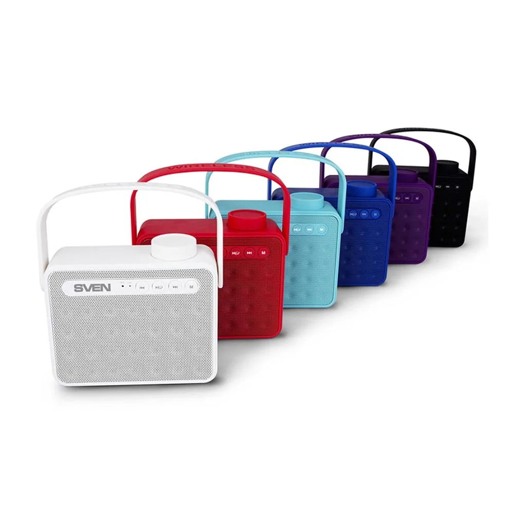 Портативная акустика АС SVEN PS -72 фиолетовый (6 Вт Bluetooth FM USB microSD ручка 1200мА*ч) |