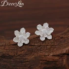 Серьги-гвоздики лотоса женские, романтичные рождественские украшения вечерние