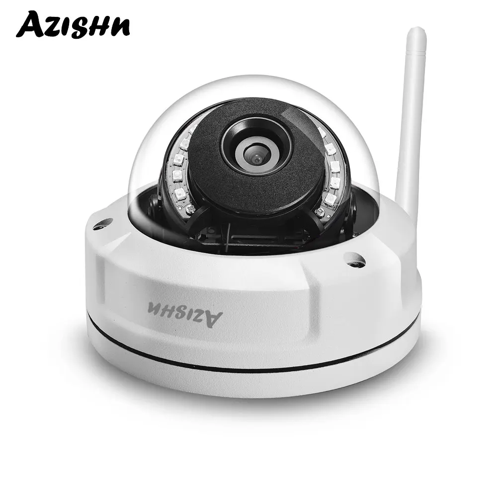 AZISHN наружная 720P 960P 1080P Беспроводная ip камера H.264 12IR P2P Wifi Антивандальная купольная