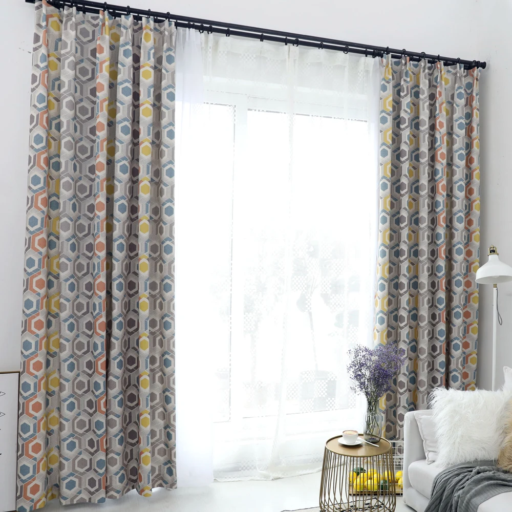 Модные занавески для гостиной и спальни окон с принтом затемняющие шторы