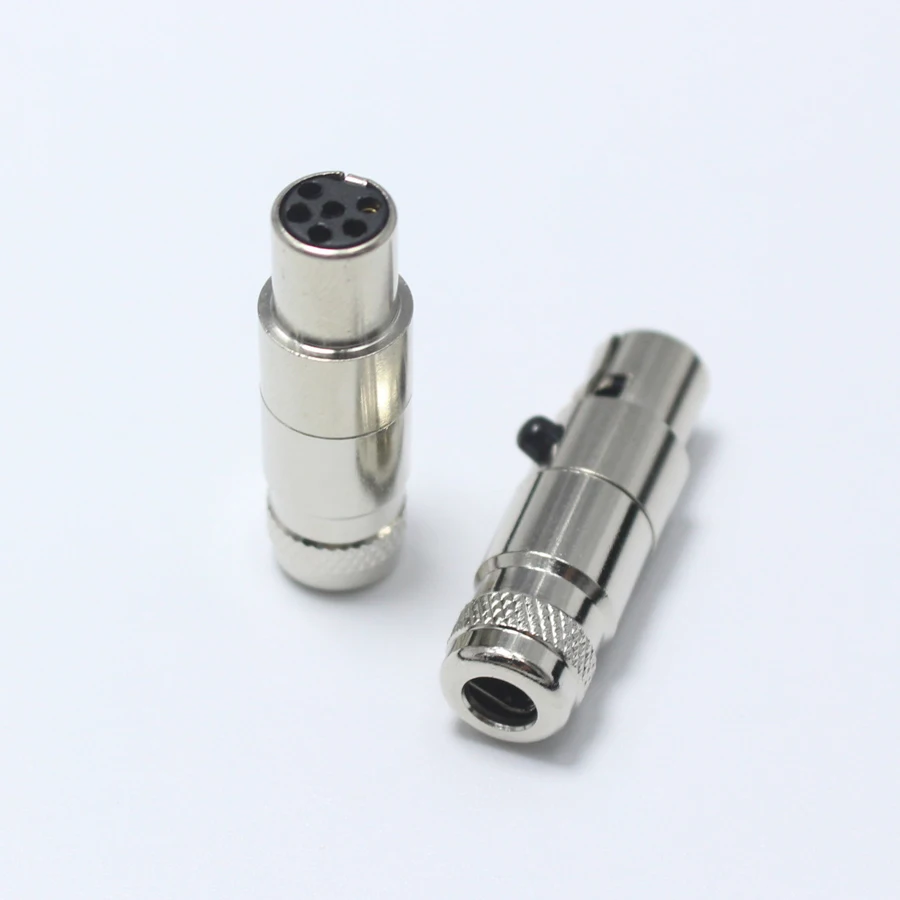 1 шт. Mini XLR 6 контактный гнездовой разъем маленький P аудиоразъем металлический