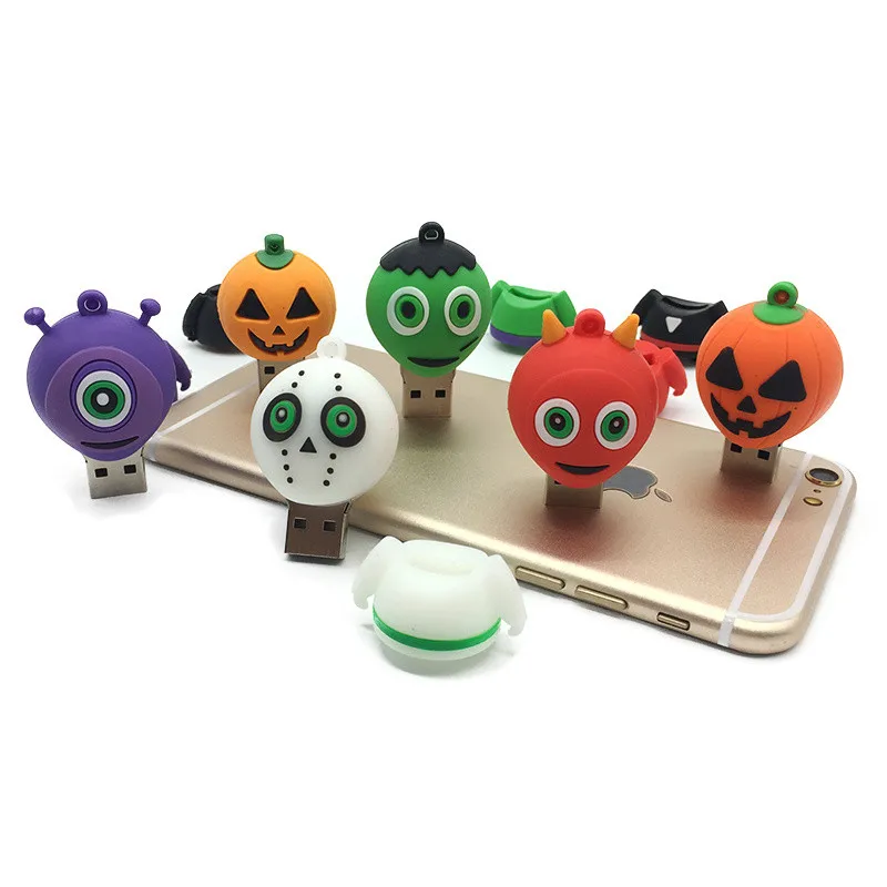 cartoon Alien usb flash drive 32gb pendrive 16GB pen drive 128gb 8GB 4GB usb memory stick 64gb cute fun Christmas/Halloween/Gift
