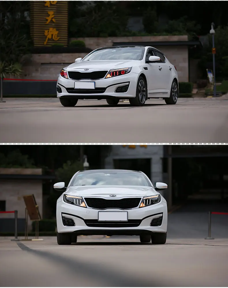KOWELL автомобильный Стайлинг для Kia K5 Рио светодиодные фары- дизайн Корея K5 светодиодный задний фонарь светодиодный DRL Bi Xenon объектив высокого ближнего парковка
