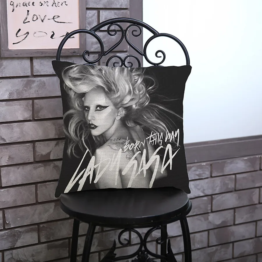 Подушка для подушки Lady Gaga Цветная декоративная подушка дивана и кресла 45x45 см|throw