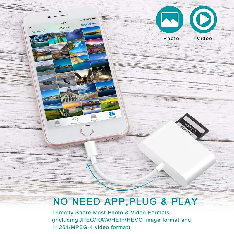 Reilim OTG USB адаптер для камеры lightning к micro SD TF кард-ридер комплект для iphone ipad для apple ios 13 конвертер