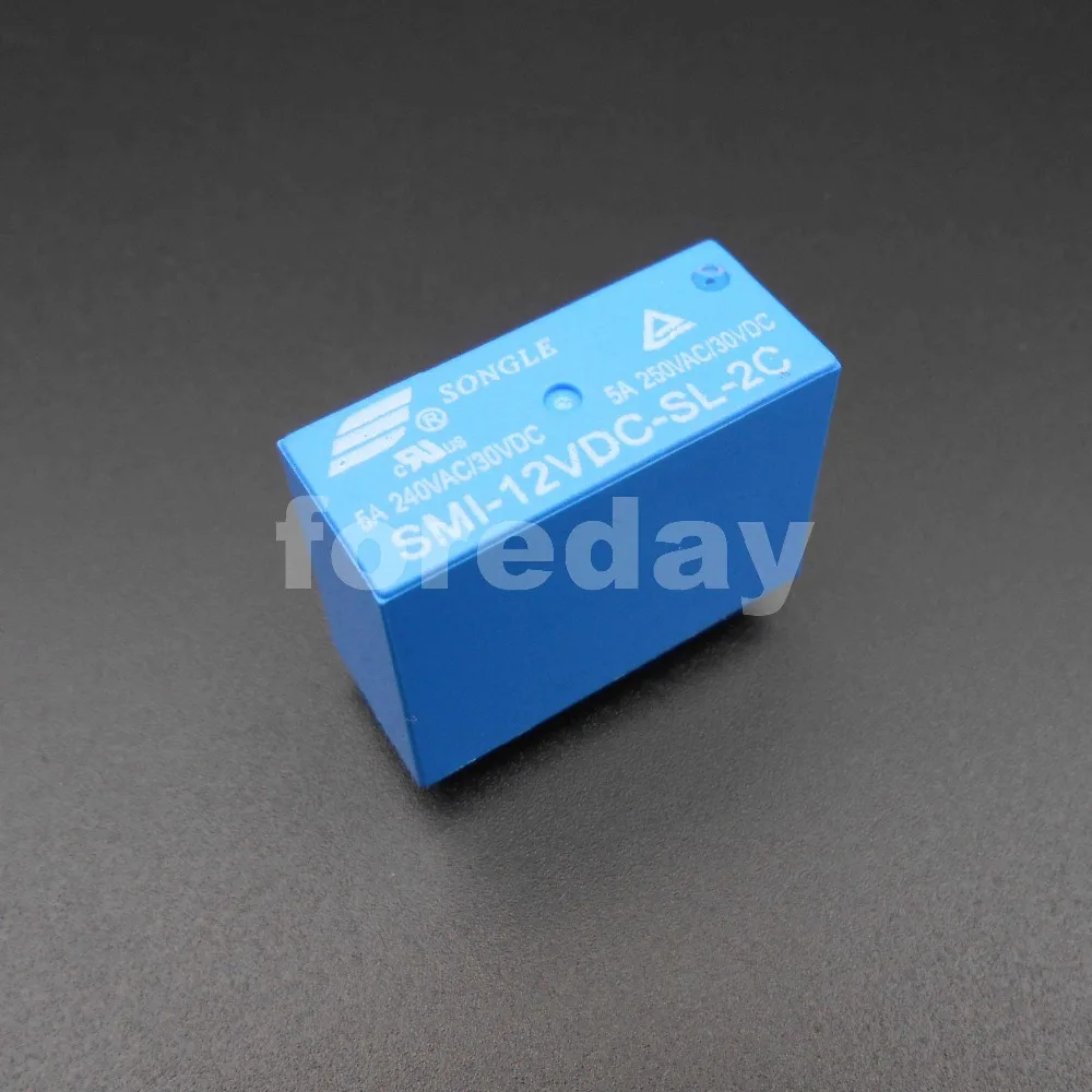 Фото 5 шт. SONGLE силовое реле SRS PCB 8 Pins 5A 10A 5V 12V 24V фотосессия 5 шт./лот * Φ №5