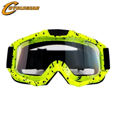 Оригинальные Cyclegear CG15 мотокросса от дорожные очки ATV Casque мотоциклетные очки анти-ветер мотоцикл гоночная маска - Цвет: Yellow Frame Clear